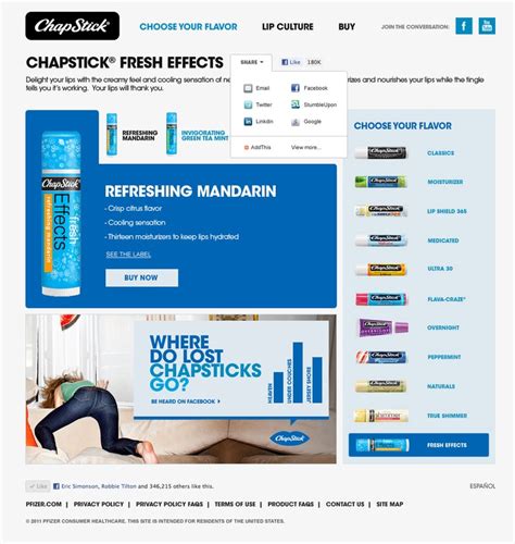 chapstick official website.